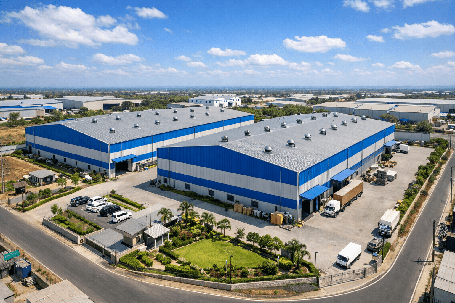 Industrial warehouse designed by warehouse architects in Haryana
