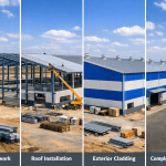 PEB Factory construction stages