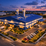 Steel factory building design for manufacturing unit in Punjab