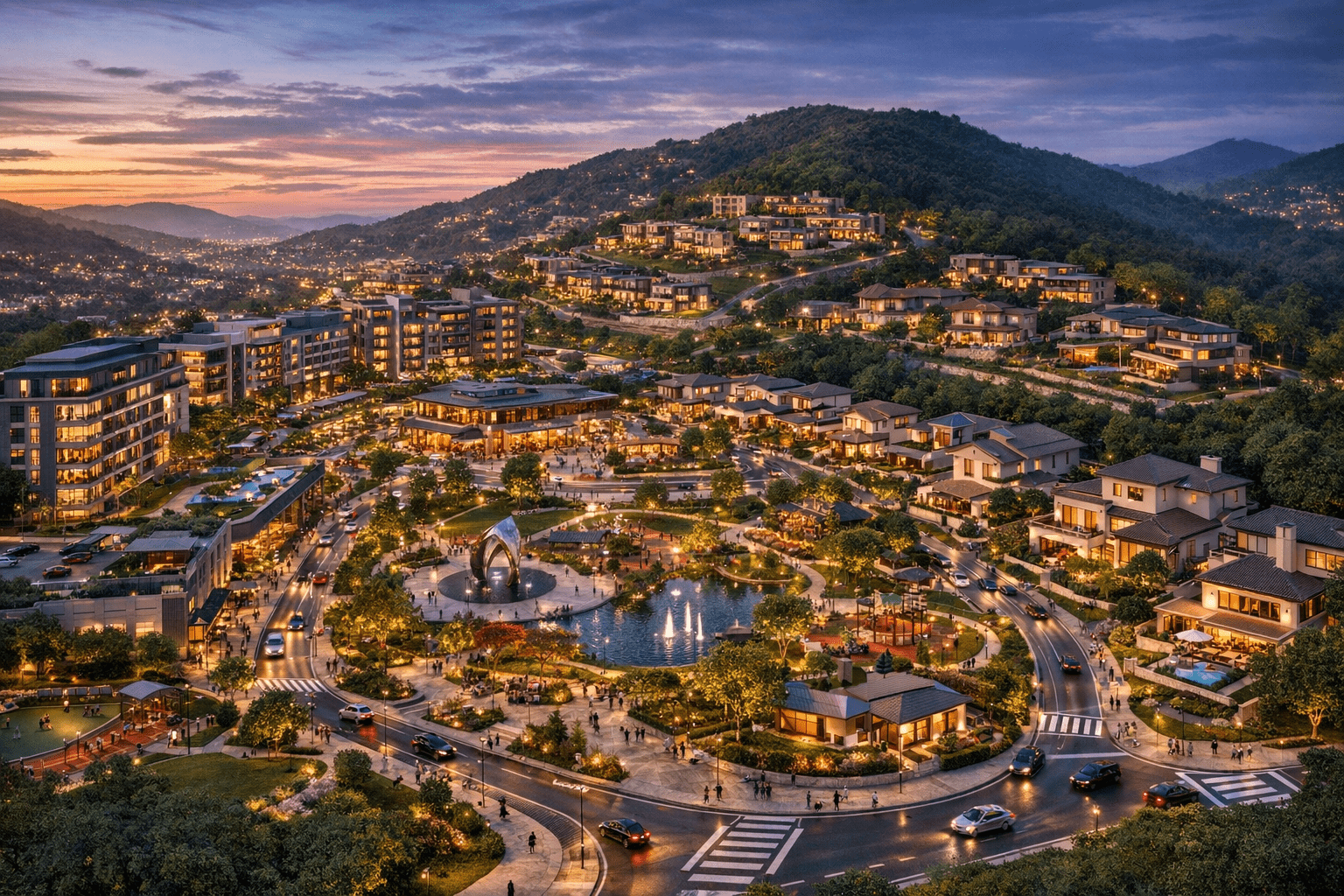 Township Development Hilly mountain site Architects consortium mohali